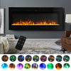 40" WALL INSERT/MOUNTED MEDIA FLAMES FIRE ELECTRIC FIREPLACE RGB LED LOG BURNER