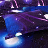 3D Galaxy Duvet Cover with Pillow Cases Universe Bedding Set Single Double King