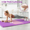 Sports Play Mat Gymnastics Mat with Carry Handles 240 x 116 x 5 cm Pink