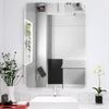 Frameless Beveled Edge Wall Mount Mirror Bathroom Vanity Glass Mirror w/ Fixings