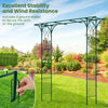 205cm Garden Arbor Metal Archway for Climbing Plants-Green