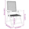 Reclining Garden Chairs 6 pcs Grey Poly Rattan and Solid Wood N9R8