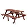 Picnic Table Set With 4 Seater Bench BBQ Beach Outdoor Deck Garden Park Wooden