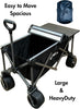 Folding Trolley 160L, Camping Garden Beach Trolley with Table Top 120kg weight