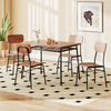 Dining Table Set Rectangular 4 Chairs Industrial Kitchen Furniture Storage Units
