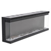 100inch Electric Fireplace Freestand/Inset Fire 3 Sided Panoramic 12 LED Color