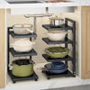 Multi Layer Corner Shelf Kitchen Pot Pan Rack Saucepan Cookware Stand Storage