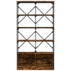 Bookcase Smoked Oak 100x26x180 Engineered Wood and Metal T7O9
