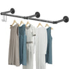 Adjustable Industrial Pipe Clothes Rail Wall Hanging Garment Bar Rack