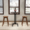 2X 62cm Backless Bar Stools Rubber Wood 360° Swivel Counter Height Bar Chairs