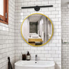 Large Round Wall Mounted Mirror Bathroom Bedroom Makeup Mirror Gold Metal Frame