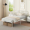 Metal Daybed Extendable Daybed to Single Size Bed-White