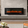 Electric Heater LED Fireplace Wall Mounted Inset Standing Media Log Fire 50In