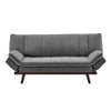 3 Seater Grey Velvet Sofa Bed - Mondaine