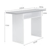 Rectangular Side Table Slim Narrow Desk 2 Tiers Workbench Rack Shelf Hallway UK