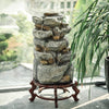 Outdoor Fountain Cascading Water Feature Garden 220V Powered LED Lights & Pump