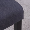 2x Button Tufted High Back Dining Chairs Fabric Upholstered Room Kitchen Grey