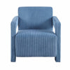 Dusk Ciara Accent Chair in Blue Corduroy with Hattie-1 Drawer Side Unit RRP £599