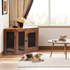 Wooden Indoor Corner Dog Crate Kennel Pet Furniture End Table Dog Cage House UK
