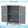 Bathroom Grey Floor Cabinet Free-standing Storage Cabinet