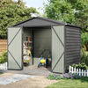 8x5.7ft Metal Garden Shed Galvanised Steel Storage House With Lockable Door NEW