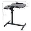 Black Portable Laptop Desk Adjustable Table Stand Lap Sofa Bed Notebook Tiltable