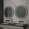 Large Round LED Bathroom Mirror Light Dimmable Anti-Fog Makeup Wall Mirror Gold