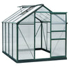 6x8ft Walk-In Polycarbonate Greenhouse Plant Grow Galvanized Aluminium