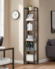 Industrial 6-Tier Bookshelf, Bookcase, Shelving Unit for Office, Study