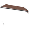 Manual Retractable Awning with Brown 350x250 W4B4