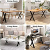 2PCS/Set Black Industrial Metal X Shape Table Legs Desk Bench X Cross Frame Legs