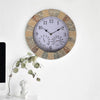 Large Slate Effect Garden Wall Clock Thermometer Hygrometer Indoor Outdoor Home