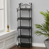 3/5 Tier Metal Storage Shelf Mesh Shelving Foldable Kitchen Bathroom Organiser