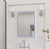 LED 3 Colour Illuminated Bathroom Mirror with Clock Demister Touch Switch IP44