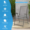 2 Pcs Patio Folding Chairs Outdoor Portable High Back Dining Chairs w/Armrests