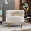 Beige Teddy Fleece Accent Tub Armchair Living Room Bedroom Lounge Sofa Chair UK