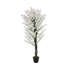 White Sakura Cherry Artificial Tree Blossom Flowering Fake Plant Garden Home Dec