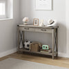 Console Table Industrial Entryway Table with Drawers and Open Storage Shelf