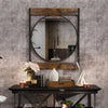 Industrial Wall Mirror Metal Frame Wall Mounted Home Bathroom Fireplace Mirror