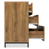 Modern Sideboard Cabinet 6 Drawers Chest of Drawers for Home Storage Dark Oak