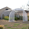 6 x 3 x 2 m Walk in Garden Polytunnel Greenhouse Outdoor Steel Frame Grow House