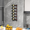 6 Bottles Wall Mounted Wine Rack Hanging Wine Display Metal Wine Bottle Holder