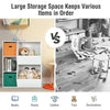 Kids Storage Cabinet 2 Storage Baskets Children Bookcase Wooden Toy Storage