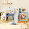 Toddler Slide Set,8in1 Kids Slide Playset wBasketball Hoop and Tunnel Playground