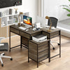 Industrial Styled Workstation Writing Table Computer Desk w/ 5 Drawers-Grey