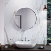 Round LED Bathroom Wall Mirror with Demister Pad Illuminated Warm Lights 600x600