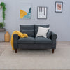 2 Seater faux leather/Linen Fabric Love Seat Sofa Armchair with Footstool Couch