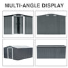 12x10 FT Metal Garden Shed Outdoor Storage House Apex Roof with Free Foundation