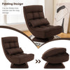 4-Position Adjustable Floor Chair Padded Lounge Chair with 360° Swivel Base