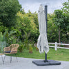3*3m Large Roma Parasol Banana Cantilever Hanging Umbrella Outdoor Garden Patio